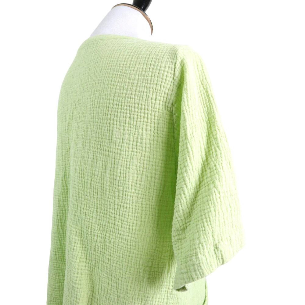 Soft Surroundings Size M Araza Gauze Tunic 2ek38 Green Altered - Picture 5 of 9